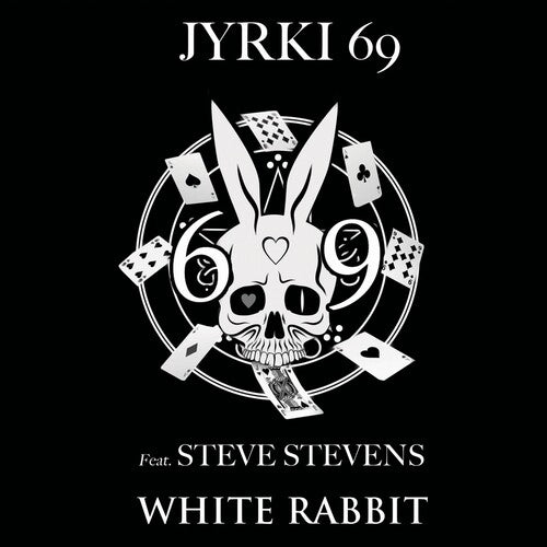 Jyrki 69: White Rabbit - Black/white Splatter